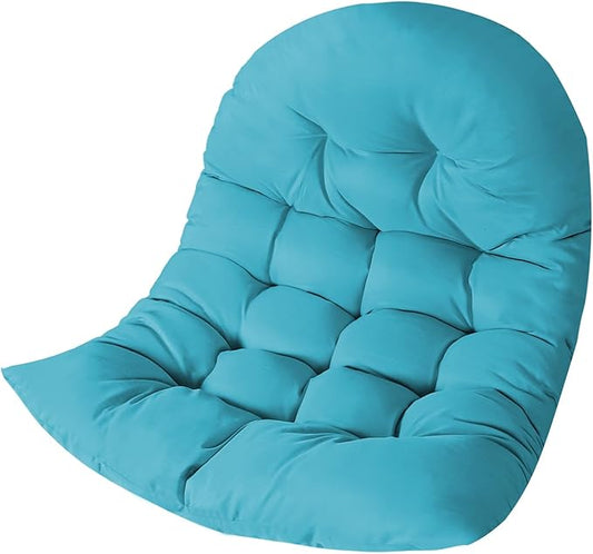 Thicken Egg Chair Cushion Replacement, Outdoor Hammock Swing Chair Cushions, Hanging Wicker Basket Seat Pad with High Elasticity PP Cotton, for Garden Patio Porch Furniture (Only Cushion)