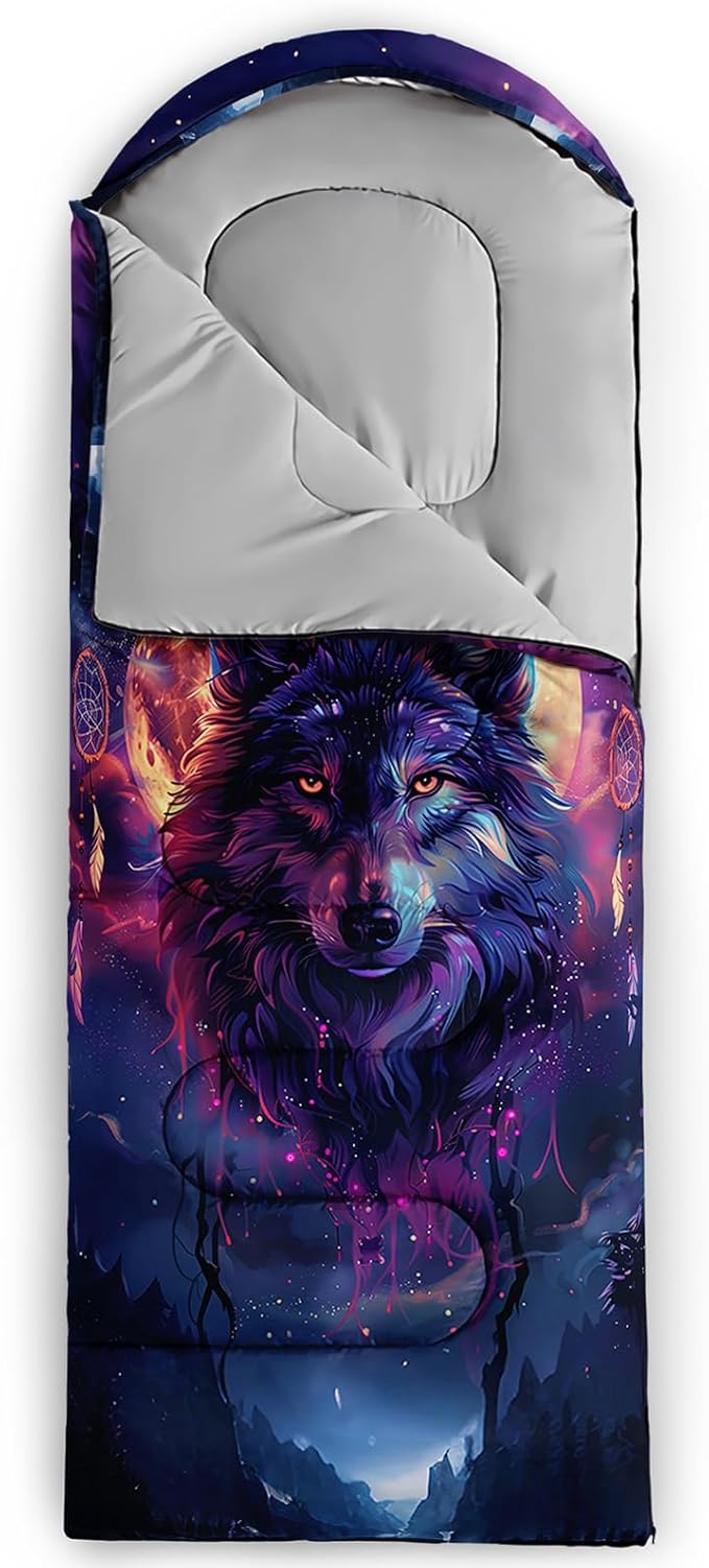 AILONEN Pink Lovely Rabbit Sleeping Bag for Girls Kids Adults,Warm and Cool Weather,Lightweight,Waterproof Backpacking,Cartoon Flowers Printed Bunny Sleeping Bag for Camping