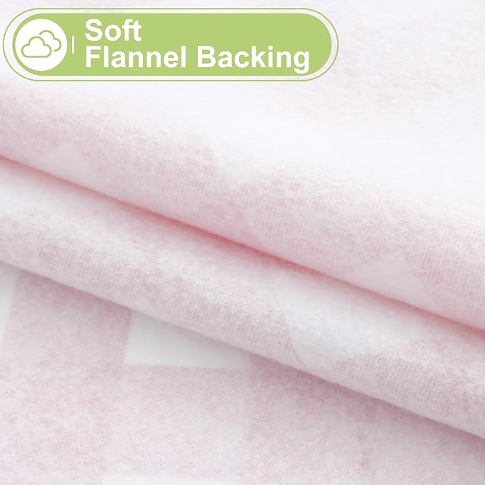 Smiry Round Plastic Table Cloth, Waterproof Vinyl Tablecloth with Flannel Backing, Wipeable Buffalo Plaid Table Cover for Dining, Indoor and Outdoor (Red & White, 60" Round)