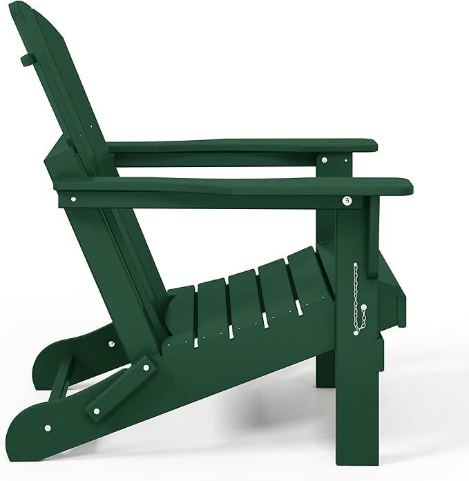 WestinTrends Malibu Malibu Outdoor Folding Poly Adirondack Chair (Set of 8), Pacific Blue