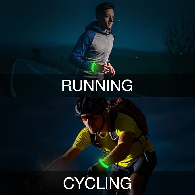 8 PCS LED Glow Bracelets, Light Up Wristbands - Halloween Glow in The Dark Party Bracelets Favors Supplies for Christmas, Concerts, Festivals, Game Prizes, Sports, Rave Accessories（Green）