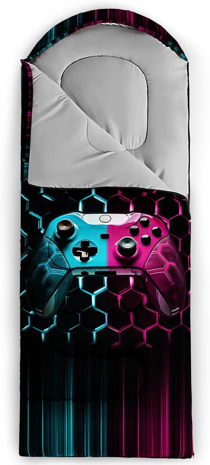 QOOMO Camping Sleeping Bags,3 Season Warm & Cool Weather,Lightweight,Waterproof Sleeping Bags for Adults & Kids,Traveling,and Outdoors,Camping Gear Equipment