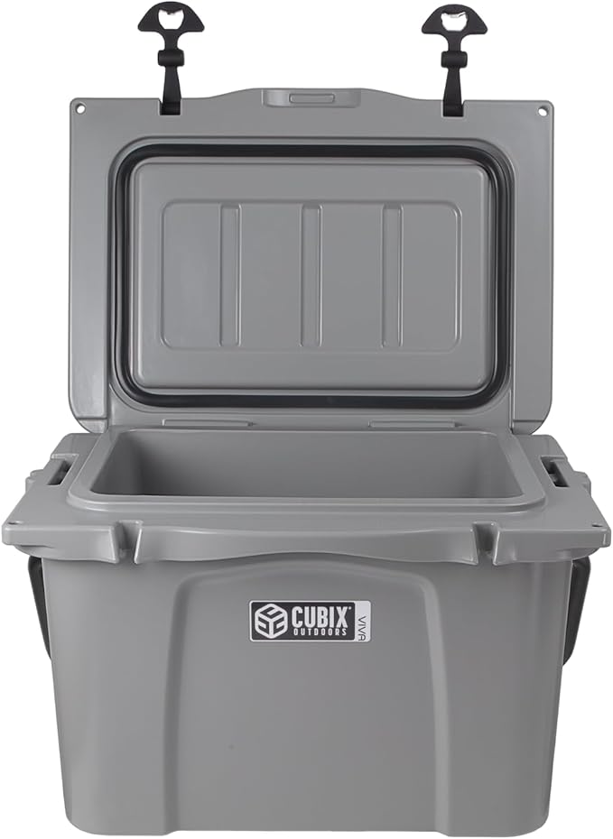 Viva 25QT Portable Rotomolded Hard Cooler, 5-Day Ice Cold Retention, Travel, Beach, Camping, Fishing