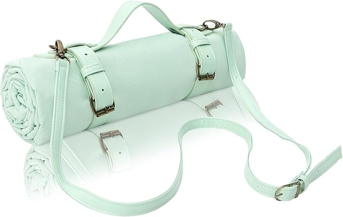 4’9” x 6’3” White Lightweight Water-Resistant Canvas Mat – Picnic, Outdoor, Beach, Park, Camping, Toy Mat