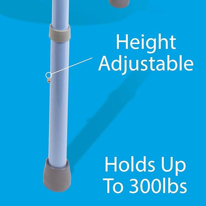 Carex 3-in-1 Folding Bedside Commode with 42 Pack Commode Liners - Porta Potty for Adults - Portable Toilet for Camping, Supports Up to 300lbs, Bedside Commodes for Seniors and Commode Chair