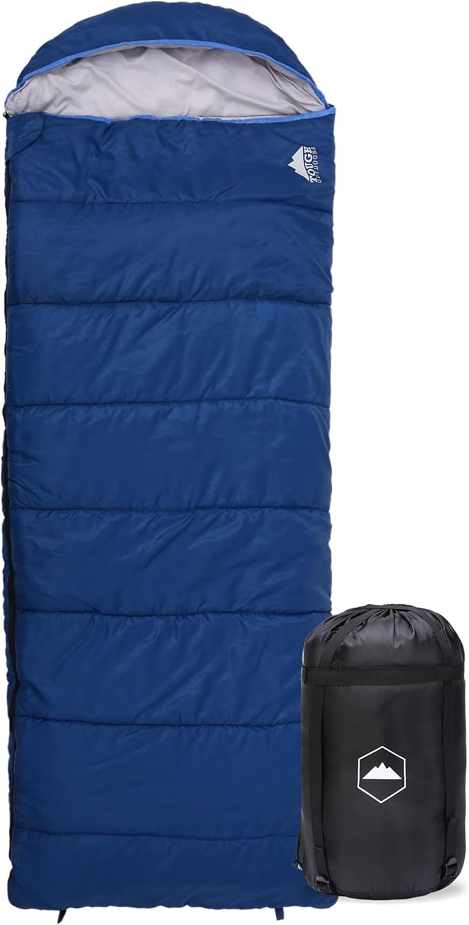 Tough Outdoors Sleeping Bags for Adults & Kids Sleeping Bags Girls Boys Teens - Camping Sleeping Bag for Backpacking- Cold Warm Weather & Summer Sleeping Bag - Lightweight Waterproof Compact Sleep Bag