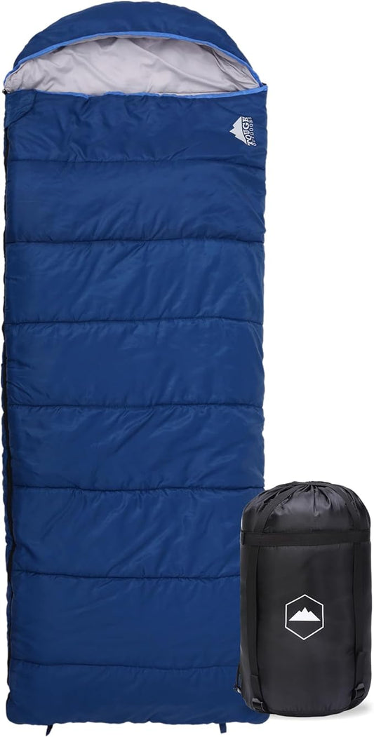 Tough Outdoors Sleeping Bags for Adults & Kids Sleeping Bags Girls Boys Teens - Camping Sleeping Bag for Backpacking- Cold Warm Weather & Summer Sleeping Bag - Lightweight Waterproof Compact Sleep Bag