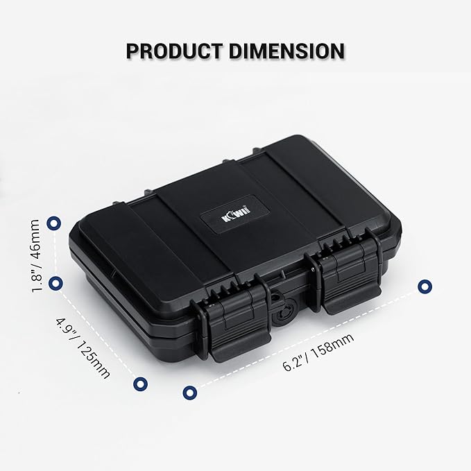 KIWIFOTOS 65 Slots Coin Cell Battery Case for CR2032 CR2016 CR2025 LR44 CR2320 CR2325 CR2330 CR2354 CR2430 CR2450 & LR41 AG13 Button Battery Holder Organizer IP67 Waterproof