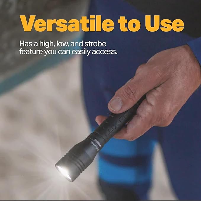 LUXPRO LP290V3 LED Flashlight - Bright 300 Lumens with 3 Light Modes - Aircraft-Grade Aluminum with IPX4 Waterproof Protection & Patented TackGrip - Camping, Outdoor, Home - Batteries Included 2 Pack
