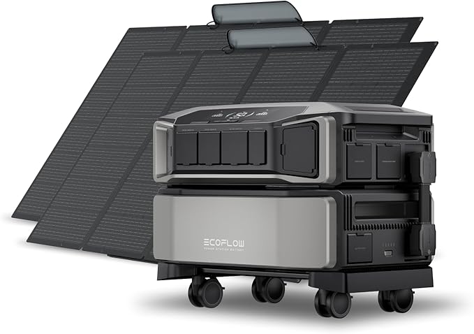 EF ECOFLOW Power Station 6144Wh DELTA Pro Ultra with 2x400W Portable Panel, 120/240V 7200W AC Output, Portable Generator for Home Backup Outdoors Camping RV Emergency