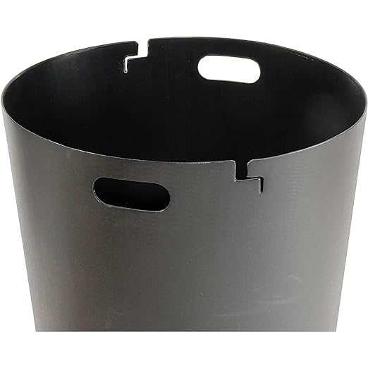 Global Industrial 36 Gallon Outdoor Slatted Steel Round Trash Can with Flat Lid, Plastic Liner & Anchor Kit Included, 28" W x 36" H, Commercial & Industrial Trash Can, Green