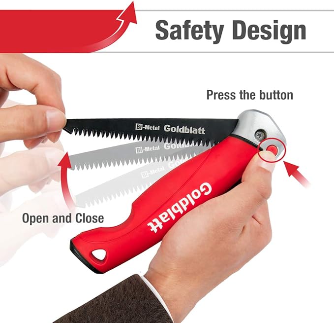 Goldblatt Folding Drywall Saw, Jab Saw, Hand Saws with Soft Grip Handle, Sheetrock Saws for Wallboard, Drywall, Plywood and PVC