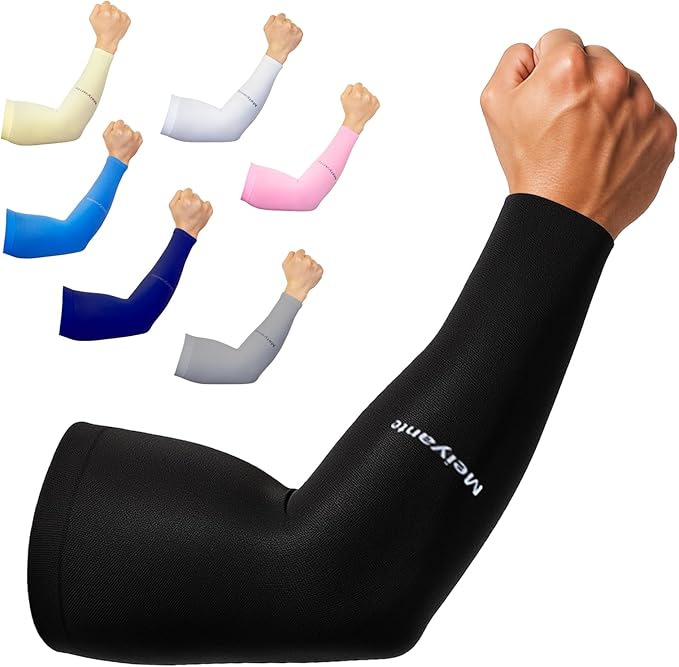 Arm Sleeves for Men Women Work 1 Pair UV Sun Protection UPF Long Sleeves Tattoo Cover Up Sleeves to Cover Arm Sleeves Cooling