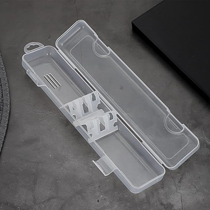 OriGlam Transparent Tableware Storage Case, Portable Flatware Utensil Box, Clear Cutlery Organziers Container for Spoon Fork Chopsticks for Travel Camping Picnic (A)