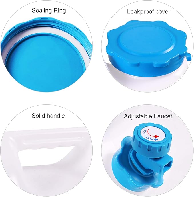 5 Gallon/18.5L Water Container with Spigot, Portable BPA Free Water Jug, Multifunction Water Tank for Camping Outdoor Hiking Picnic Supplies, Emergency Stroage