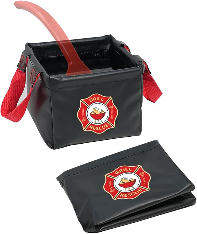Grill Rescue Collapsible Bucket – Durable, Foldable Water Bucket for Grill Cleaning, Camping, and Outdoor Use (Dunk Tank)