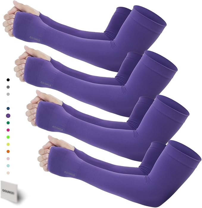 GOUNOD Gardening Sleeves to Cover Arms for Women with Thumb Holes-Sun Protection SPF Cooling Driving UV Blocking