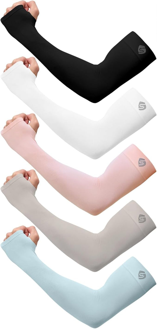 Arm Sleeves for Men Women UV Sun Protection Compression Arm Warmer Tattoo Cover Up, Sports Golf Cooling Sleeves