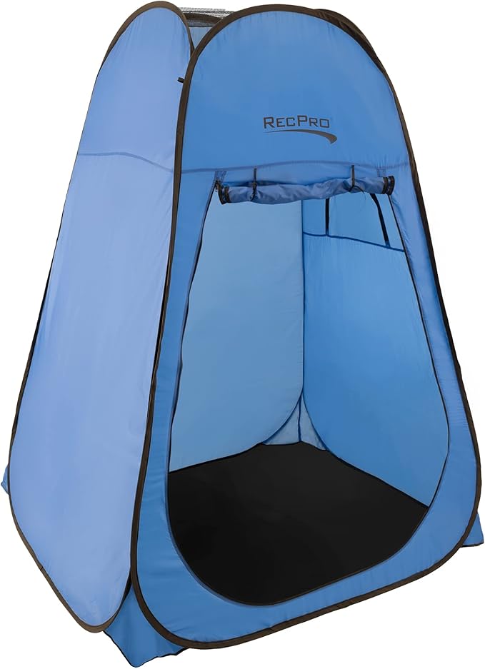 RecPro Portable Pop Up Privacy Tent | Changing Room, Toilet, Shower, Rain Shelter for Camping & Beach | Includes Carry Bag, Ground Cover, and rain Cover