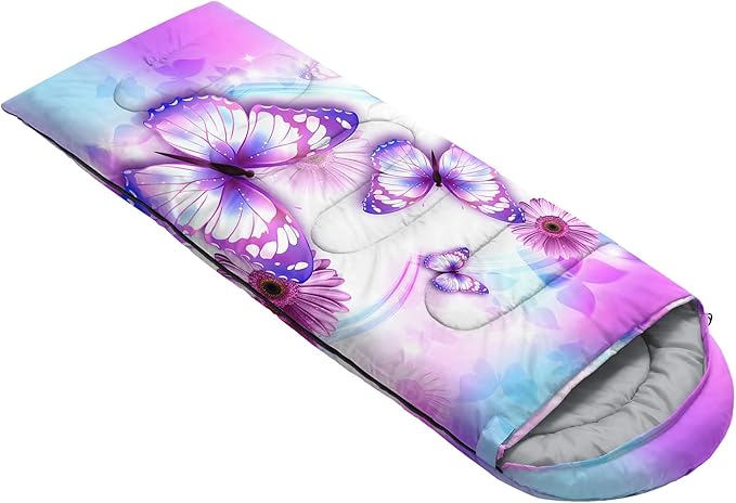 QOOMO Camping Sleeping Bags,3 Season Warm & Cool Weather,Lightweight,Waterproof Sleeping Bags for Adults & Kids,Traveling,and Outdoors,Camping Gear Equipment