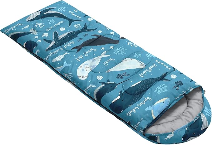 QOOMO Camping Sleeping Bags,3 Season Warm & Cool Weather,Lightweight,Waterproof Sleeping Bags for Adults & Kids,Traveling,and Outdoors,Camping Gear Equipment