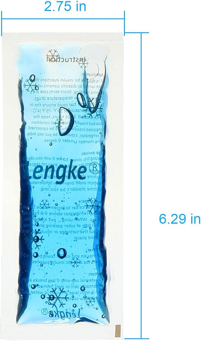 YOUSHARES Ice Packs - Reusable Freezer Packs Instant Hot Or Cold Gel Pack Suitable for Insulin Cool Storage Bag （2 TSA Approved Ice Packs）