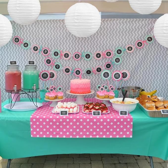 BEISHIDA 8-Inch White Paper Lanterns Decorative Chinese/Japanese Hanging Round Paper Lanterns Lamp for Birthday, Wedding, Christmas, Bridal, Home Decor, Party Decoration (6 Packs)