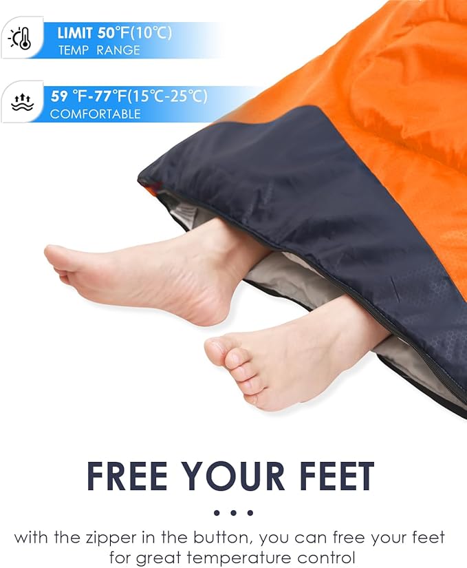 Sleeping Bags for Adults Backpacking Lightweight Waterproof- Cold Weather Sleeping Bag for Girls Boys Mens for Warm Camping Hiking Outdoor Travel Hunting with Compression Bags