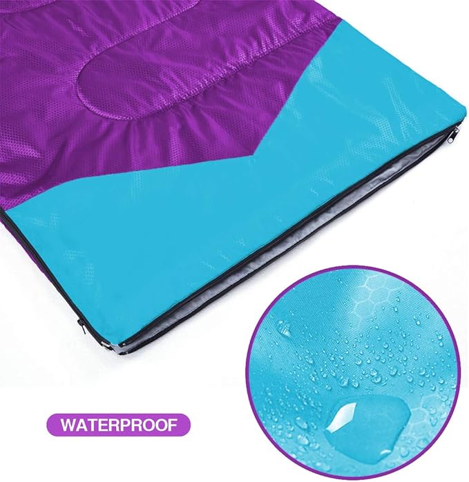 oaskys Camping Sleeping Bag - 3 Season Warm & Cool Weather - Summer Spring Fall Lightweight Waterproof for Adults Kids - Camping Gear Equipment, Traveling, and Outdoors