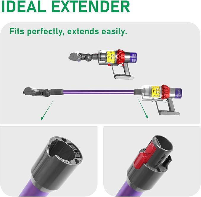 Replacement Wand Tube Quick Release Compatible for V15 V11 V10 V8 V7 Vacuum Accessories Parts, Extension Cleaner Attachment for Home Office Purple