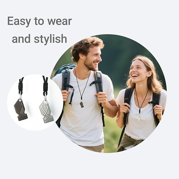 Emergency Whistle with Lanyard - 120dB High Decibel Emergency Safety Whistle for Hiking, Camping, Boating, Fishing, Kayaking and Rescue Signaling.