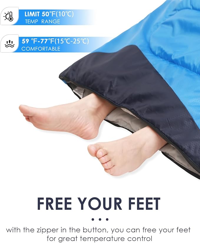 Sleeping Bags for Adults Backpacking Lightweight Waterproof- Cold Weather Sleeping Bag for Girls Boys Mens for Warm Camping Hiking Outdoor Travel Hunting with Compression Bags