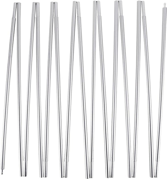 Aluminum Tent Poles Replacement, Fits Both Female and Male Ends, Lightweight Tent Pole Repair Kit, 7001 Aluminum Alloy T6 Heated
