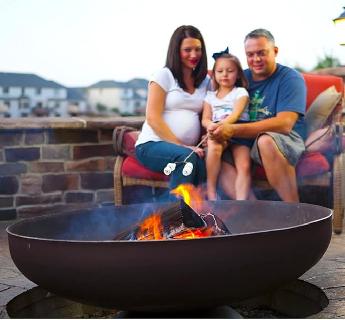 Patriot Fire Pit – Ohio Flame Wood Burning Outdoor Fire Pit - 24" Diameter (Made in USA)