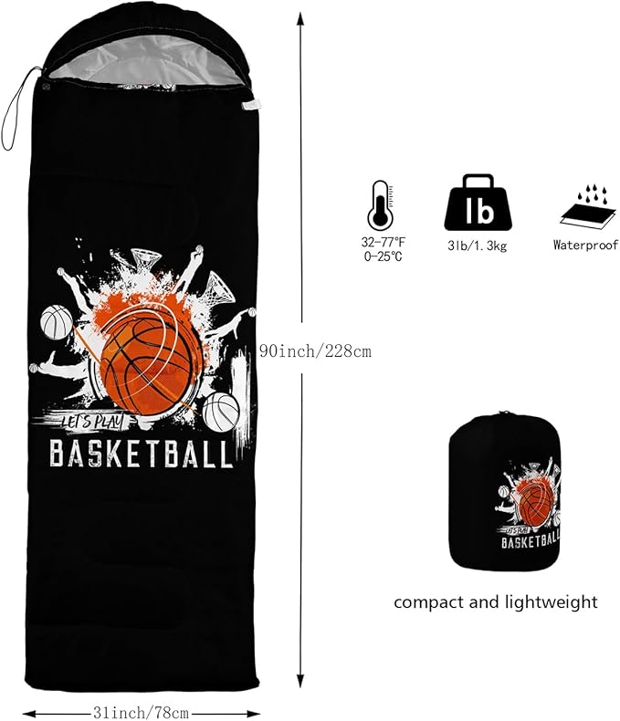 Sleeping Bags for Adults and Kids Backpacking Camping Sleeping Bags for Girls and Boys Lightweight Waterproof Cold/Warm 3-Season