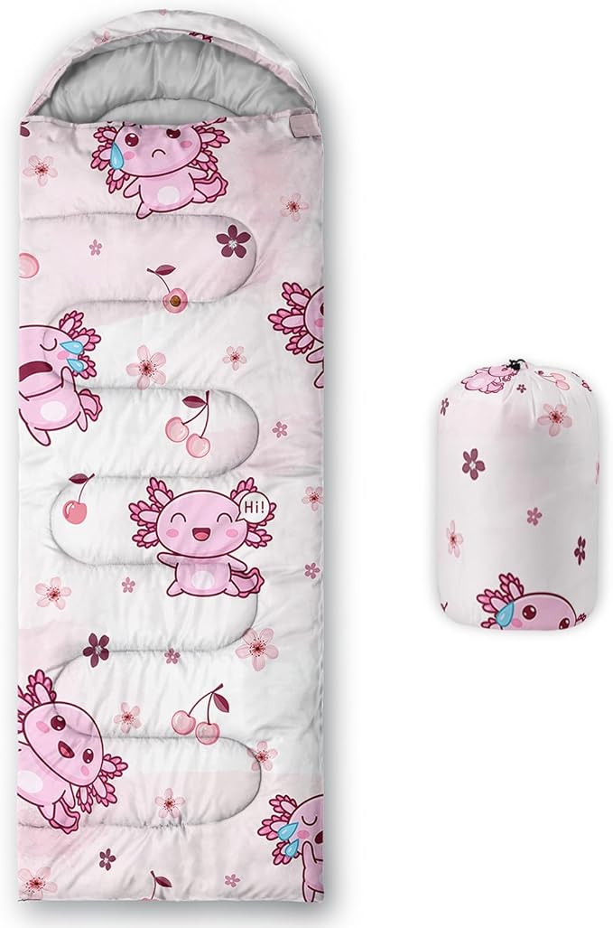 QOOMO Camping Sleeping Bags,3 Season Warm & Cool Weather,Lightweight,Waterproof Sleeping Bags for Adults & Kids,Traveling,and Outdoors,Camping Gear Equipment