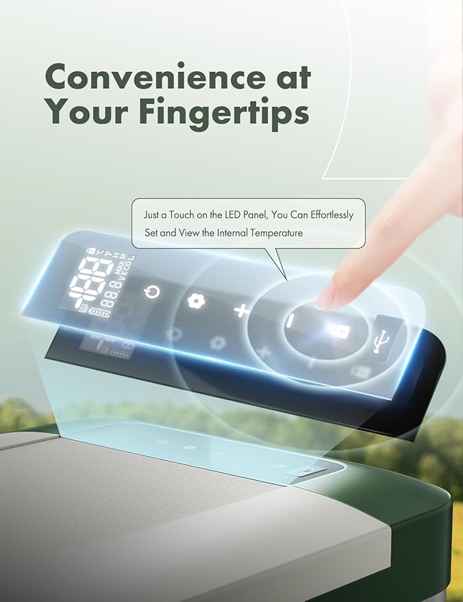 A-Premium 12 Volt Refrigerator 21QT/20.1L Portable Car Fridge Cooler, -4°F~68°F Portable Freezer Fast Cooling with 12/24V DC & 110/240V AC for Home Party Camping RV Roadtrips Truck Outdoor Use