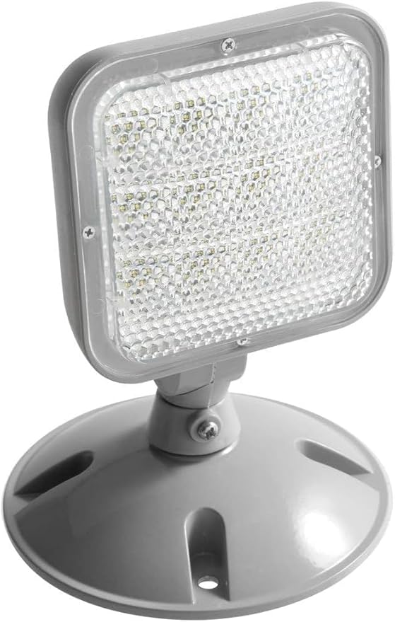 LED ENERGY PLUS Remote Outdoor Emergency Light Head – Single Head LED Lamp, Weatherproof Emergency Exit Lighting – 3.6V OR 9.6V Volts, 1.7 Watts (6 Pack)