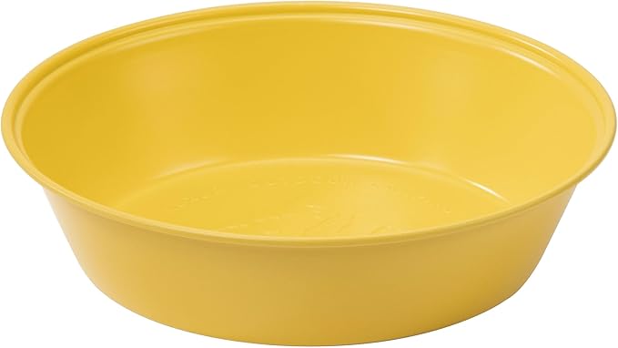 Camping Plates 2pcs Set, Stainless Steel Deepdish, Reusable Dinnerware Cookware, Yellow