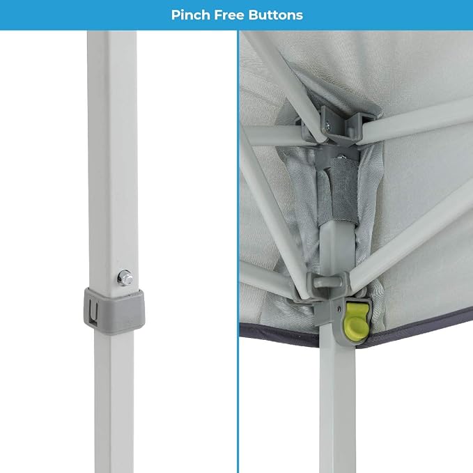 Core Instant Straight Leg Canopy Tent with Adjustable Sun Wall, 6 ft x 4 ft , Gray