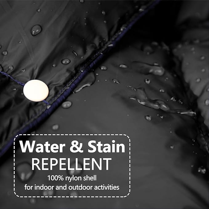 zzlamb Puffy Down Camping Blanket Water-Repellent, Down Throw Travel Blanket Portable for Outdoor, Light Warm Quilt for Couch Plane Car Theater Stadium Picnic RV Backpacking Hammock