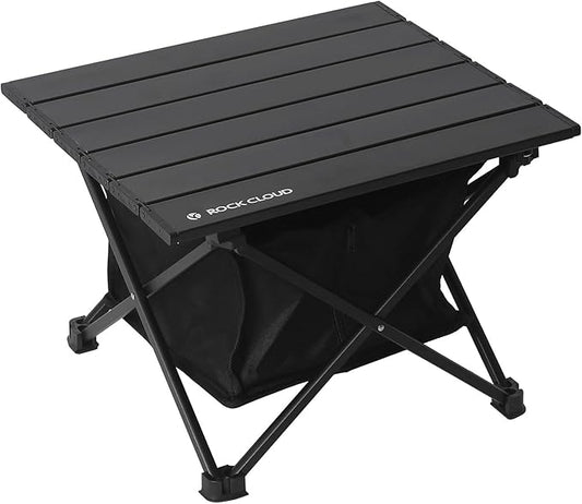 ROCK CLOUD Upgraded Portable Camping Table Ultralight Aluminum Camp Table Folding Beach Table with Storage Bag for Camping Hiking Backpacking Outdoor Picnic
