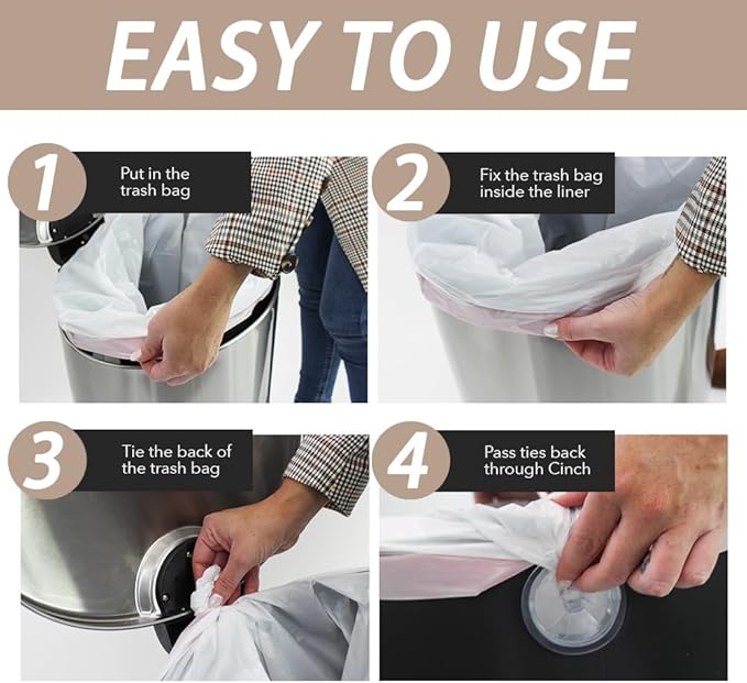 Trash Can with Lid - Assembled in USA 40 Liter/10.5 Gallon Stainless Steel Trash Can with Odor Protection Kitchen Garbage cans with Soft-Close Foot Pedal for Bathroom Home Office, Black