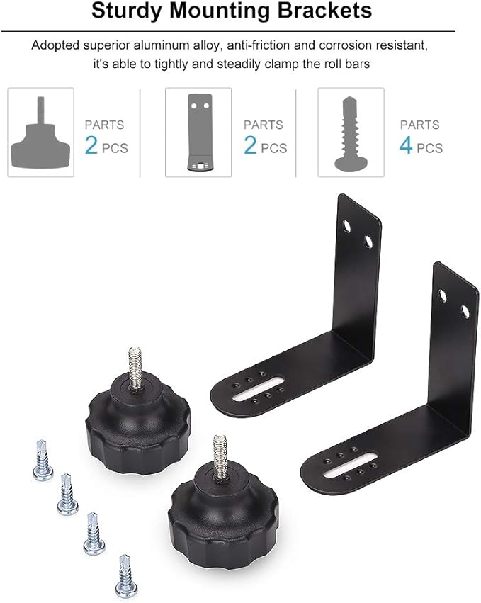 10L0L Panoramic Convex Golf Cart Mirror for EZGO, Club Car, Yamaha, Golf Cart Rear View Mirror (Double Bracket)