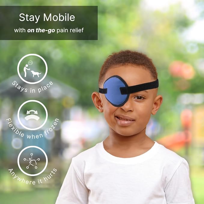 FlexiKold Gel Ice Pack Circles w/Straps (4 Pack) - Small Ice Packs, Reusable Ice Pack for Injuries, Ice Packs Reusable, Breastfeeding, Wisdom Teeth, Sinus Headaches - 6304-STRAP4PK by NatraCure