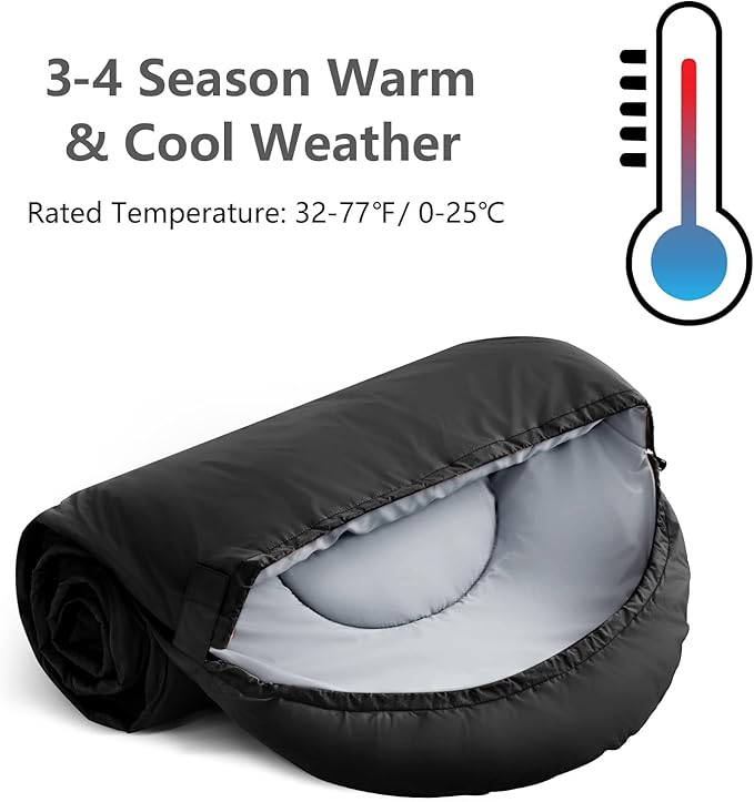 Sleeping Bags for Adults,Kids & Girls-Warm & Cold Weather Lightweight Waterproof Sleeping Bag Backpack with Compact Bag,Great for 3-4 Seasons Hiking,Camping and Outdoor