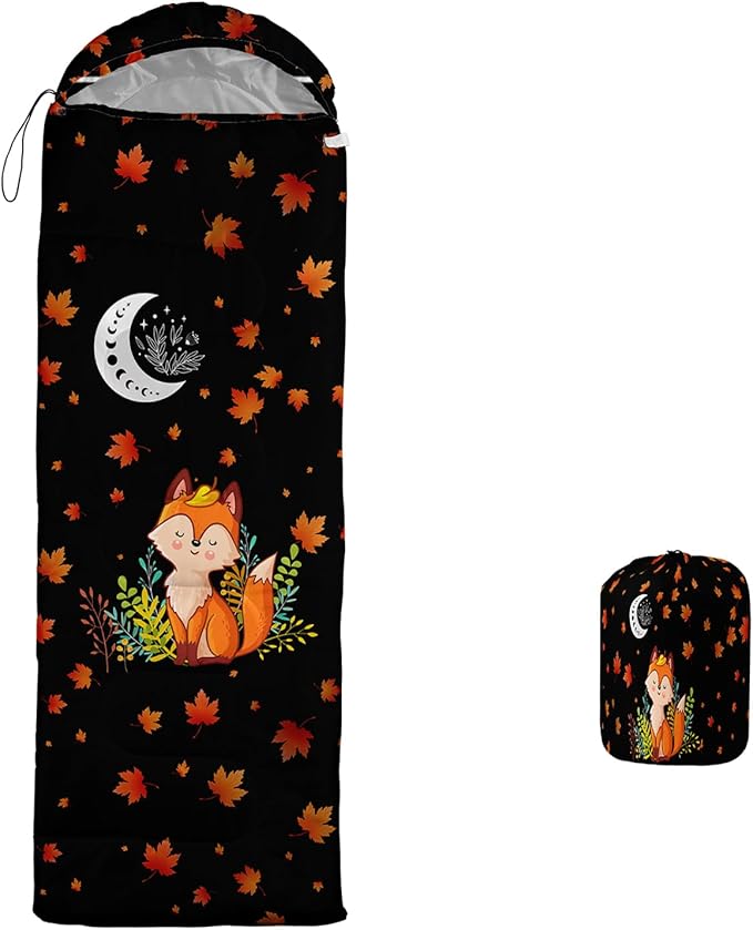 Galaxy Wolf Camping Sleeping Bags Warm & Cool Weather Waterproof Backpacking Blue Purple Starry Sky Sleeping Bag All Seasons Camping, for Adult Kids Boy Girls Camping Gear Equipment, Traveling