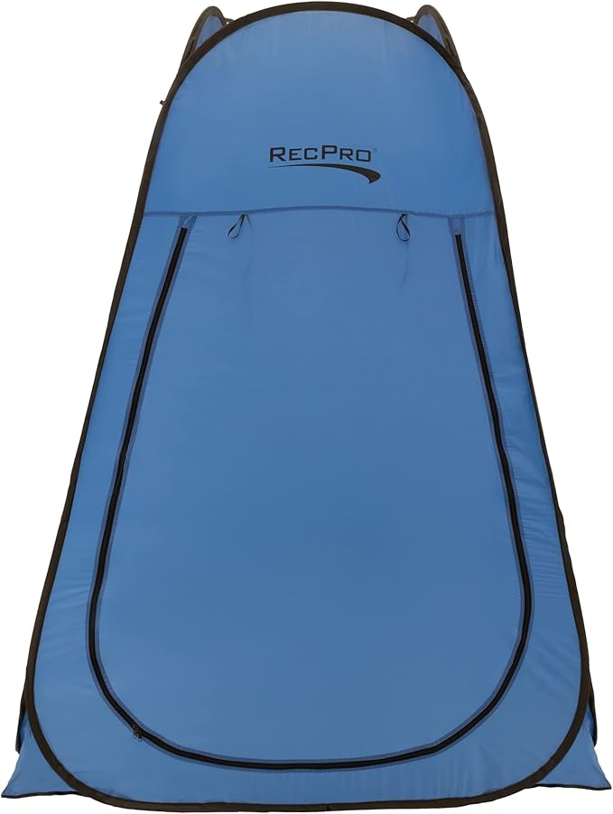 RecPro Portable Pop Up Privacy Tent | Changing Room, Toilet, Shower, Rain Shelter for Camping & Beach | Includes Carry Bag, Ground Cover, and rain Cover