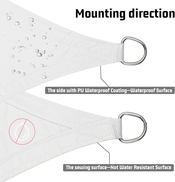 LOVE STORY Waterproof 10'x13' Rectangle White Sun Shade Sail Cannoy UV Resistant for Outdoor Patio Garden Backyard (We Make Custom Size)