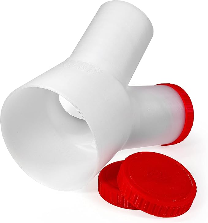 4" to 2-1/2" 3-Way Dust Collection Splitter Junction Fitting, Multi Port Fits Standard Hoses and Shop Vac Accessories, Dust Medusa, White Translucent